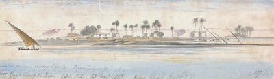 Near Gezir Sherg el Hian by Edward Lear